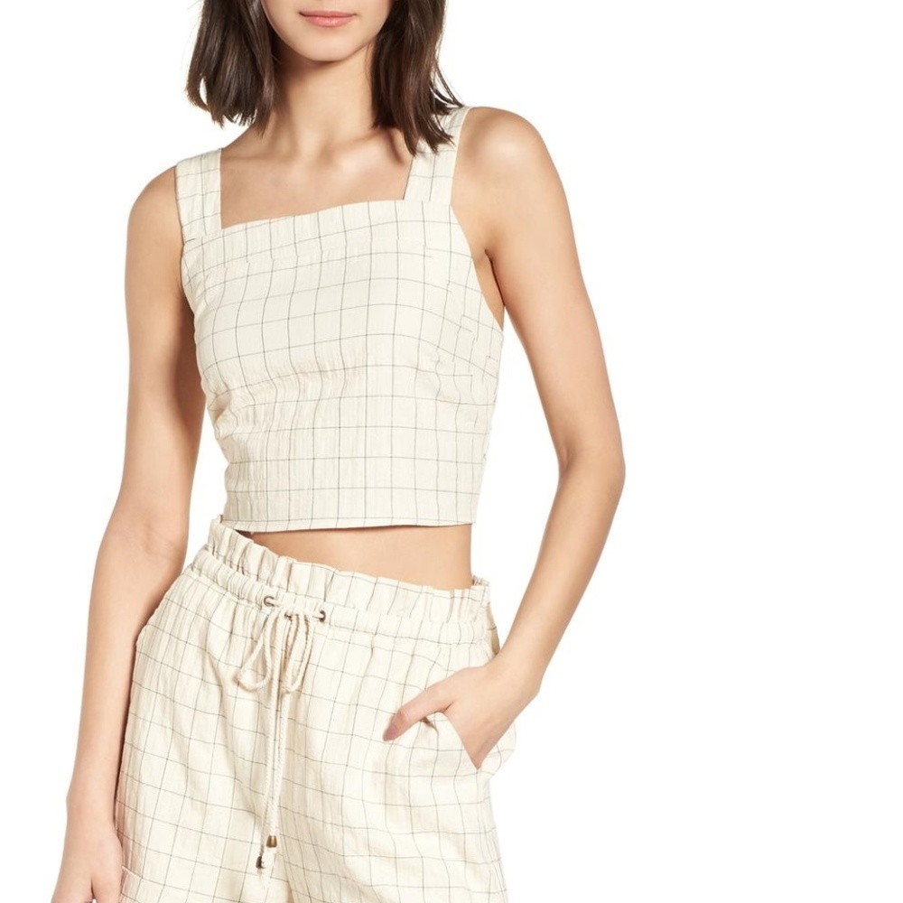 Lydelle Check Crop Top